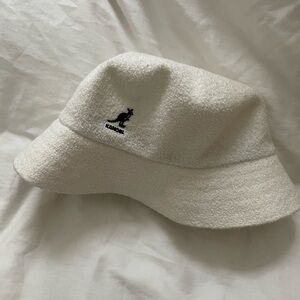 Classic White Terrycloth Kangol Bucket Hat
